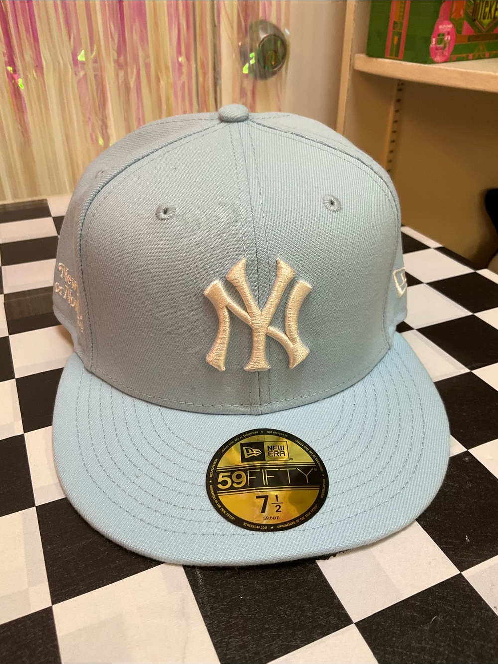 New Era Light Blue New York Yankees 59FIFTY Fitted Hat - 7 1/2